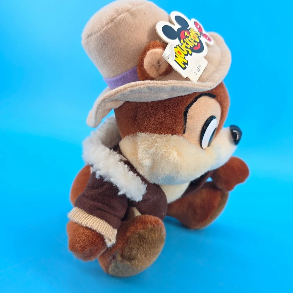 Disney Dale Rescue Rangers Plush‎ Mouseketoys Vintage Bomber Jacket Hat 8 inch